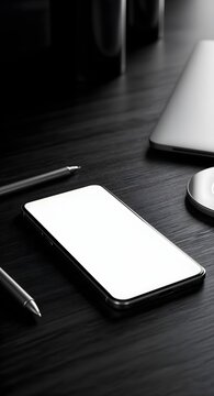 Digital Device Mockup with Smartphone and Laptop