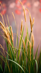 close up of the oriental style grass wallpaper background, colorful. White tone