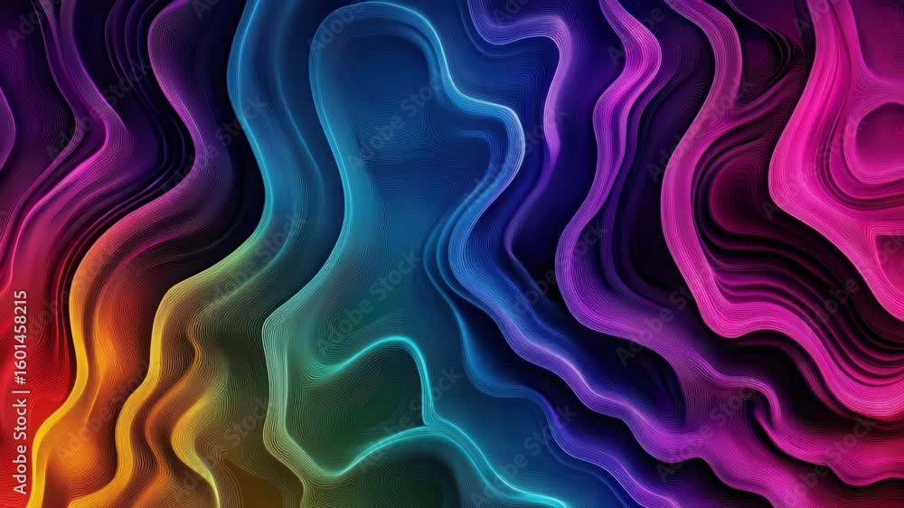 Poster vibrant abstract waves with colorful gradients for modern and stylish backgrounds with fluid
