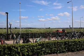 Commuter station Lansingerland-Bleiswijk at the line The Hague-Gouda