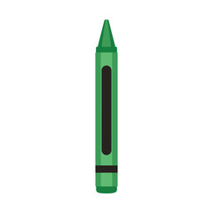 A Single Green Crayon with a Black Band.