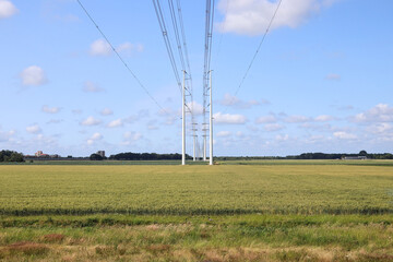 Wintrack pylons for carrying high voltage power lines at Kruisweg