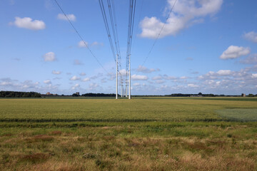 Wintrack pylons for carrying high voltage power lines at Kruisweg