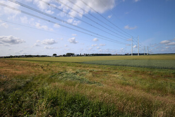 Wintrack pylons for carrying high voltage power lines at Kruisweg