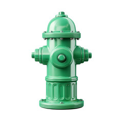 3d hydrant isolated on a transparent background, clipart or 3d sticker