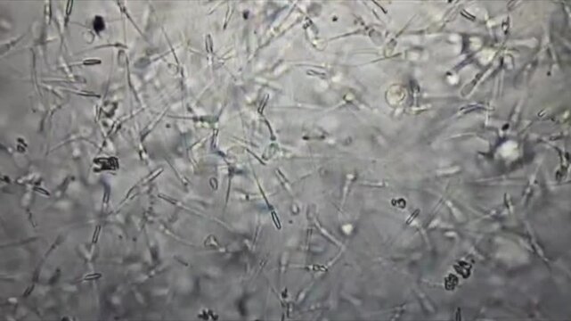 Paramecium aurelia swimming actively in multiple directions, revealing intricate cilia movement and dynamic behavior under high magnification microscopic view