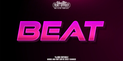 Beat editable text effect, customizable music and party 3d font style