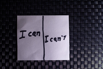 Paper written with I can vs I cant