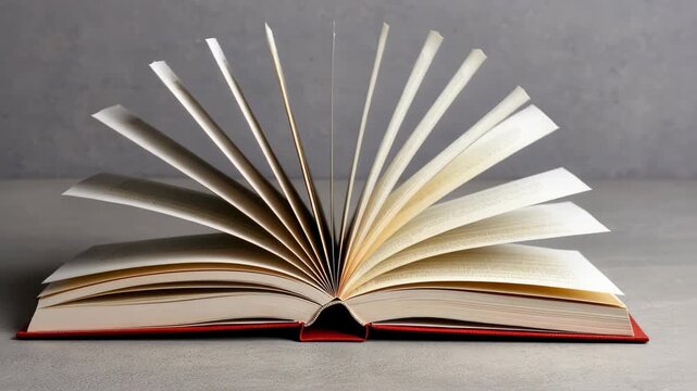 Open Book: A close-up shot of an open book showcases the delicate dance of its pages, each poised with possibility, inviting you into its world.