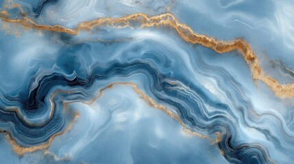 Fototapeta premium Gold and Blue Marble Texture Pattern, Elegant Abstract Stone Background for Interior Design and Digital Graphic Projects