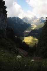 mountains in the morning