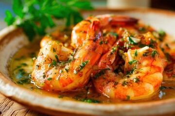 Plate of Shrimp FIne Dining