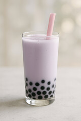 glass of bubble tea 