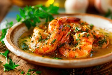 Plate of Shrimp FIne Dining