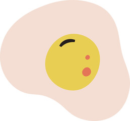 Fried Egg Hand Drawn