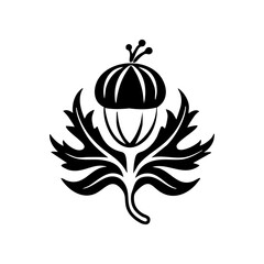 stylized acorn