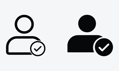 User Account Verified Status Icon Symbols