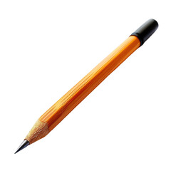 A single, orange pencil angled diagonally.  Dark gray graphite point.  Black cap
