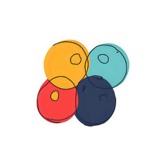set of colored buttons