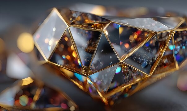 Yellow diamond background image with gradient gold and silver shading presented in a cartoon geometric form with a stylized feel