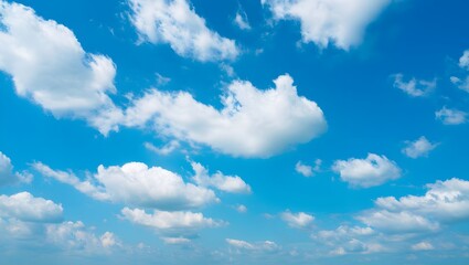 Fototapeta premium Blue sky with clouds background wallpaper texture pattern summer cloudscape nature view