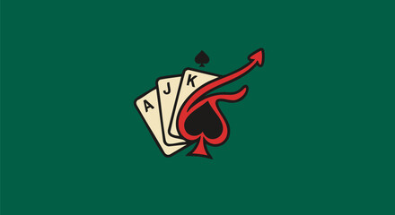 vector illustration of a tribal tattoo poker