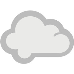 Simple cloud icon symbolizing weather, data, or abstract concepts for modern design.