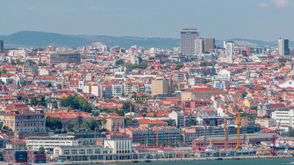 Panorama Lisbon Historical Centre Aerial
