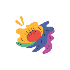 Yellow egg with another colors