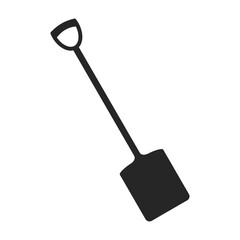 Garden spade for digging as a silhouette vector