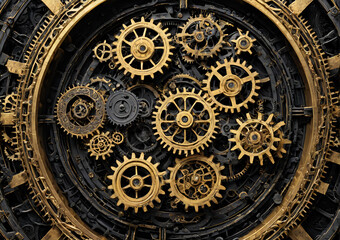 Obraz premium old clock mechanism