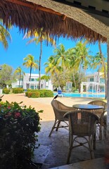 restaurant in the tropical resort