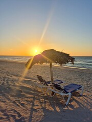 sunset on the beach
