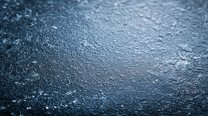 Wet textured surface with blue lighting and water droplets, close-up abstract macro background with rough grunge texture and shiny moisture effect.