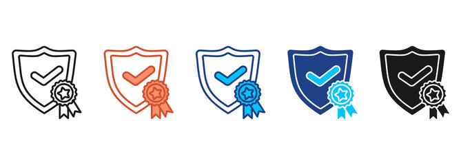 Quality Assurance Icon Set Multiple Style Collection