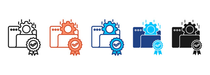 Quality Assurance Icon Set Multiple Style Collection
