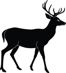 Fototapeta premium Deer Silhouette Vector