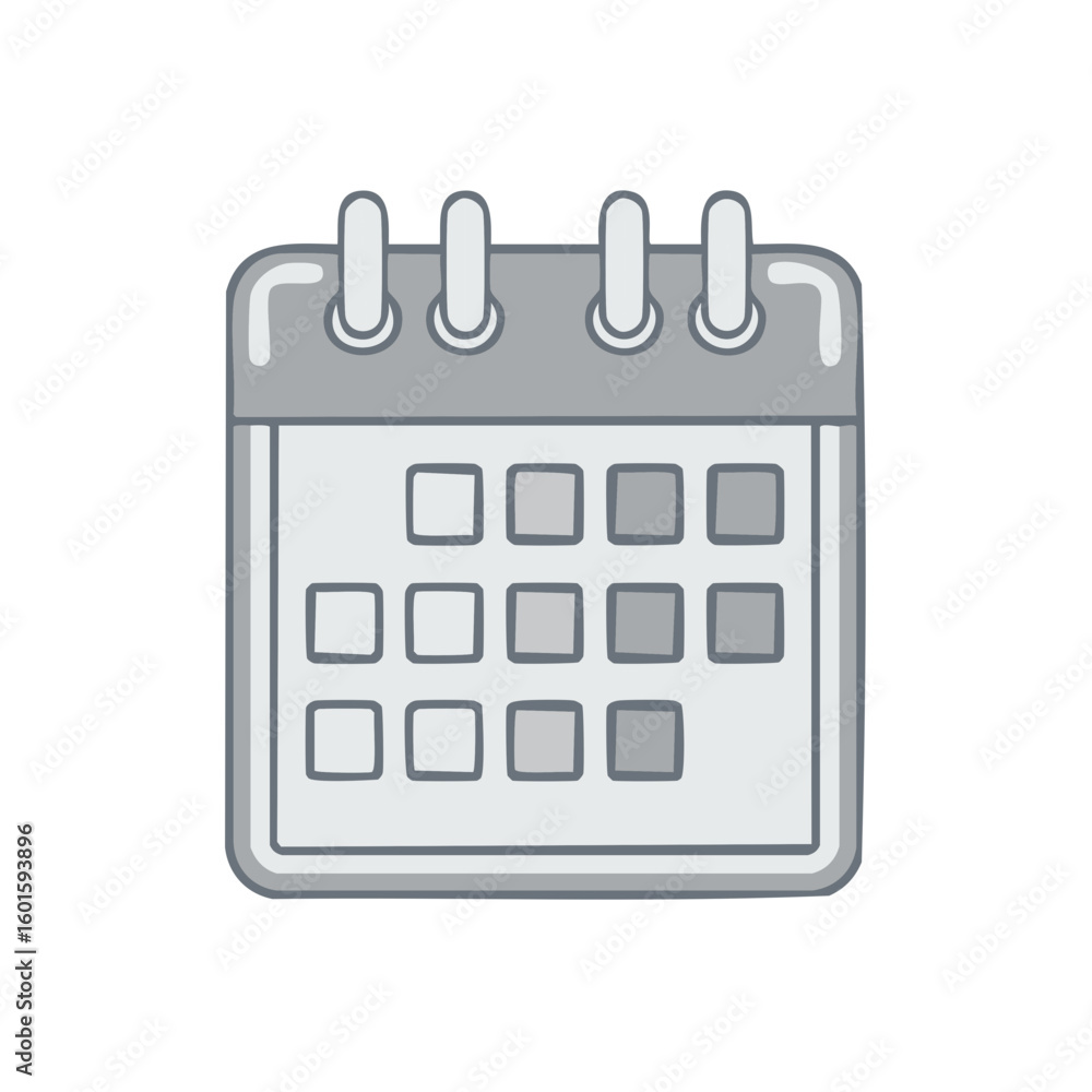 Poster gray calendar icon showing selected dates reminder schedule organization planning