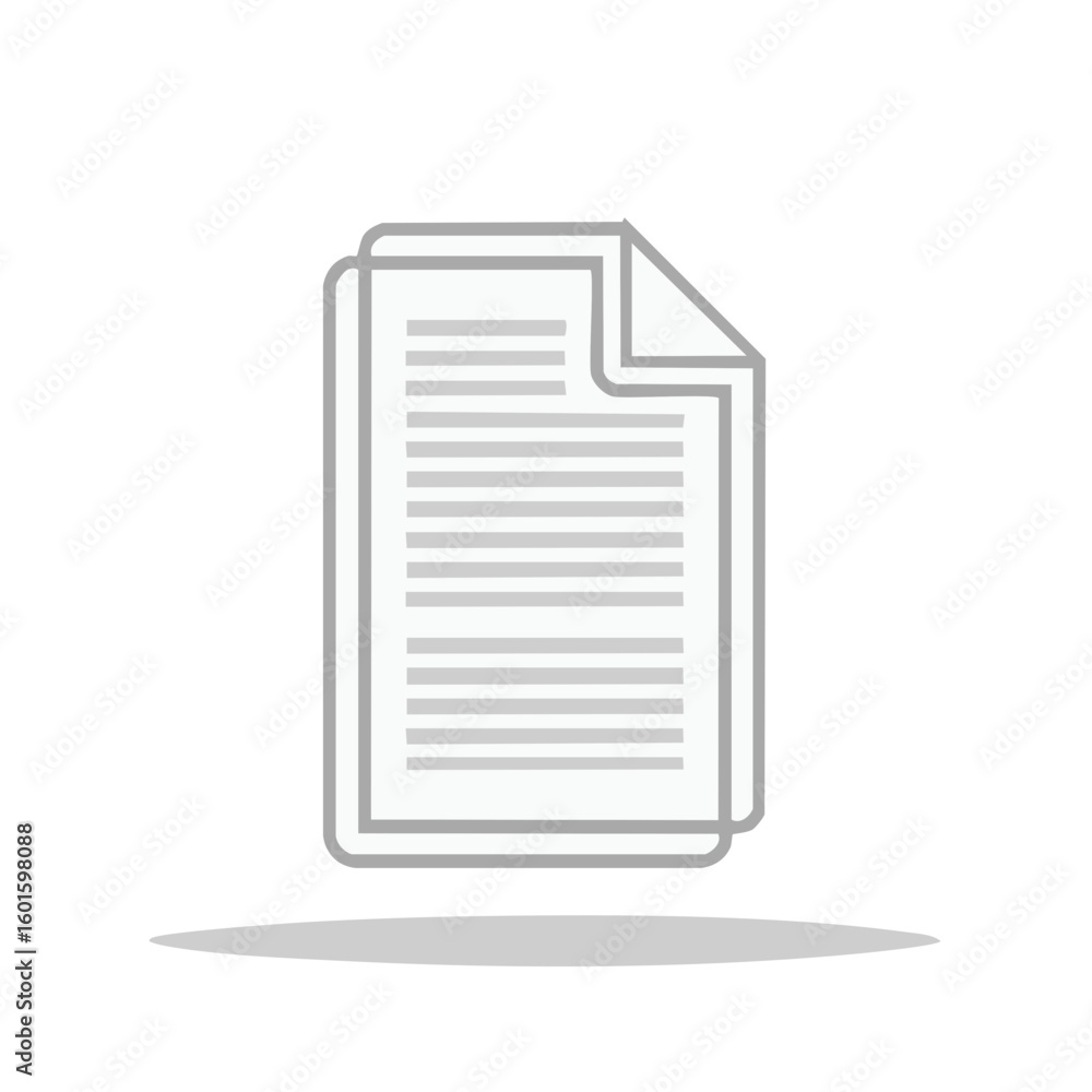Poster two document icons stacked with text lines symbolizing records and file organization for business pa
