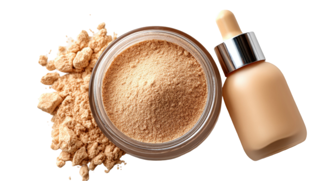 Luxurious foundation and powder set, beauty essentials for flawless complexion makeup