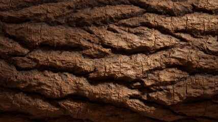 Close-up of textured tree bark in natural setting. AI image