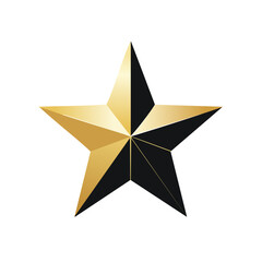 Fototapeta premium Elegant Gold and Black Star Illustration Shining Design with Decorative Style for Graphic Projects
