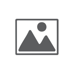 Placeholder icon of mountain landscape with sun in frame depicting picture gallery or image selection