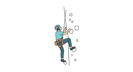 Fototapeta premium Rock Climbing Adventure: A Dynamic Vector Illustration