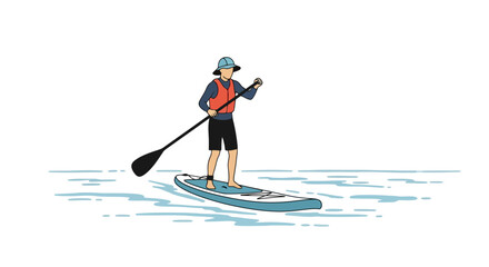 Obraz premium Paddleboarding Adventure: A Day on the Water