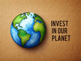 Invest in our planet earth day illustration for environmental awareness campaign