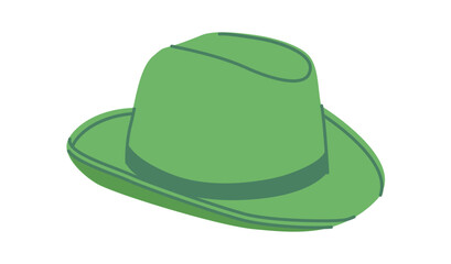 Homburg Hat with band. Head Fashion accessory cap with narrow brim clothing technical illustration. Vector headgear for Men, women, unisex style, flat template CAD mockup sketch outline isolated