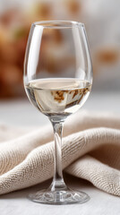 Elegance of crystal glassware on neutral linen for sophisticated dining decor