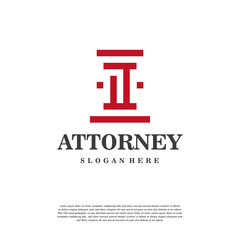 Simple Attorney Law Logo designs vector, Flat Law Pillar logo designs, icon,symbol vector