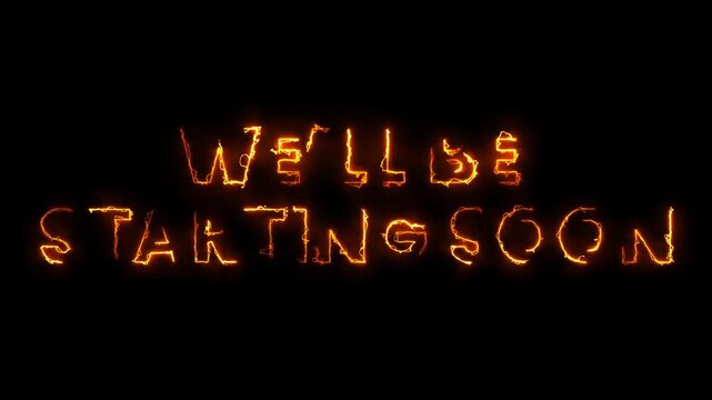 Neon We'll be right back text animation. animated stream overlays, be right back screen 4K stock video. 